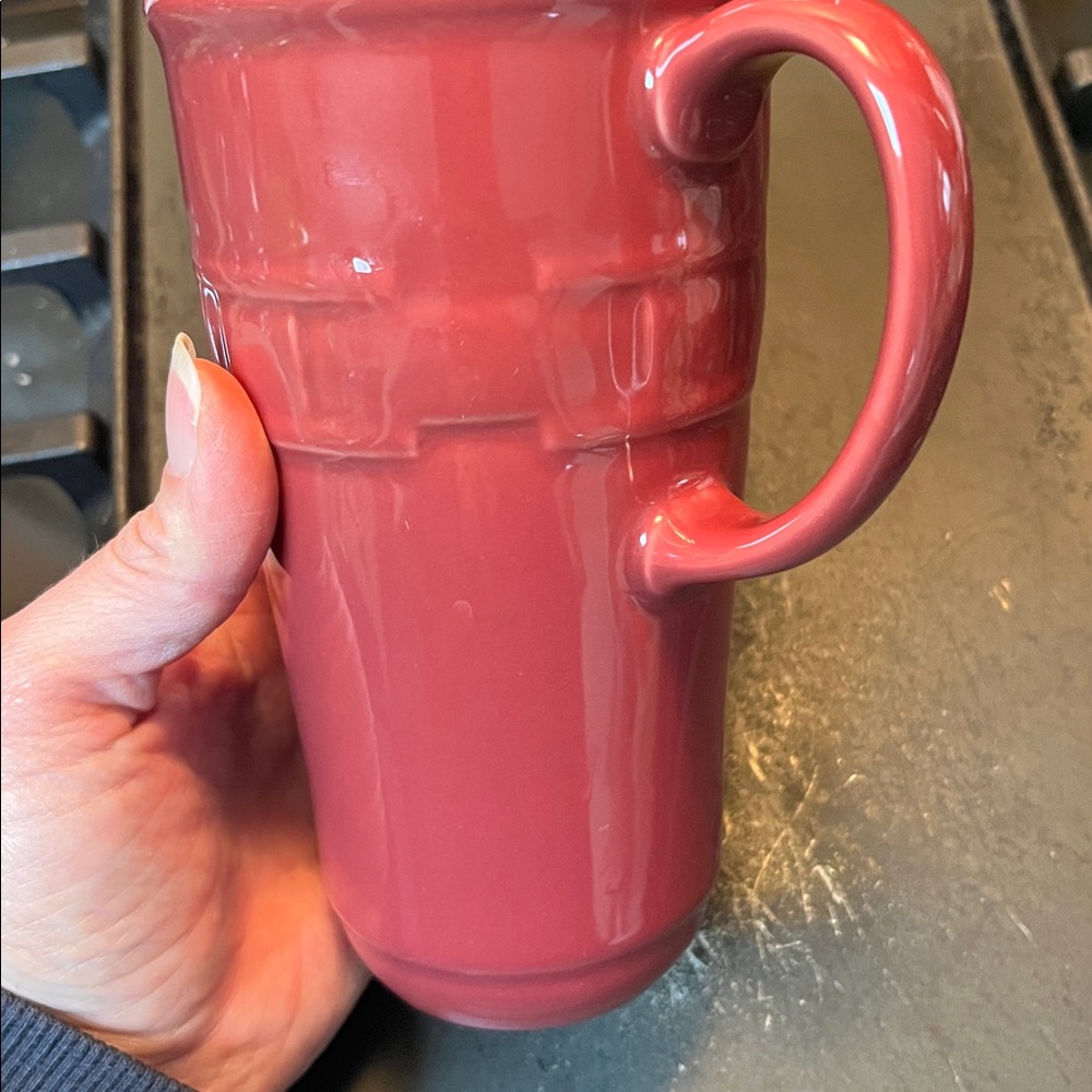 Like new Longaberger Mauve Ceramic travel Mug - Picture 2 of 10